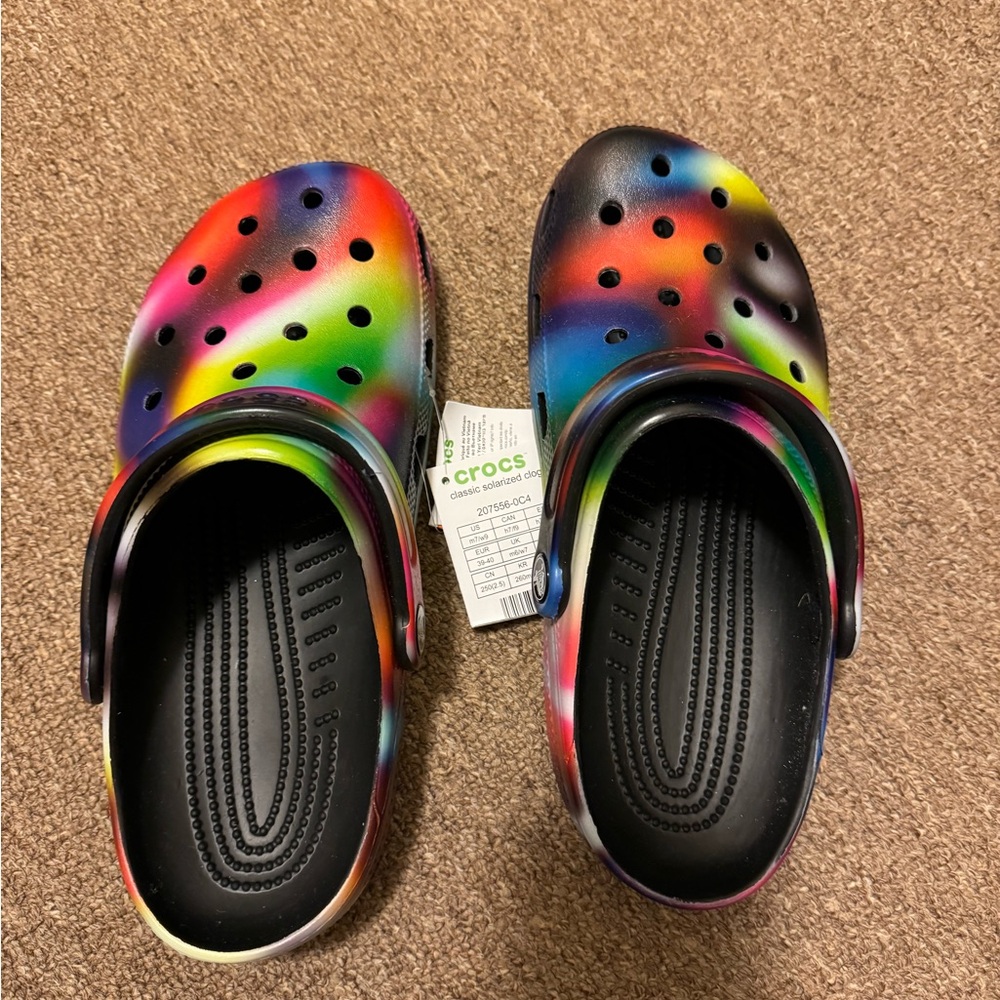 Brand new tie dye crocs